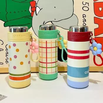 Мультяшная кофейная кружка из нержавеющей стали с допамином, термос, чашка из веревки с банкой для тушеного мяса, набор банок для переносного подарка на день рождения 500ml