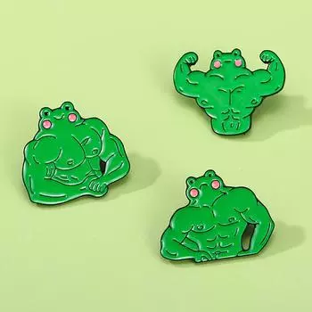 Мультяшная креативная брошь в виде лягушки для женщин и девочек, забавная, милая, фитнес-поза, значок в виде лягушки, булавки, аксессуары для одежды, подарки as the picture