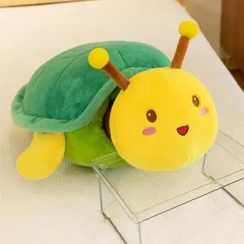 Мультяшная кукла-черепаха, плюшевая игрушка, подарок, подушка для сна, может использоваться как грелка для рук, накидка, подруга 40cm0.4kg