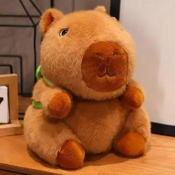 Мультяшная кукла Капибала, плюшевая игрушка, кукла Капибара, несущая маленькую игрушку, морская свинка Бара, уродливая, милая, подарок для ребенка 23 cm