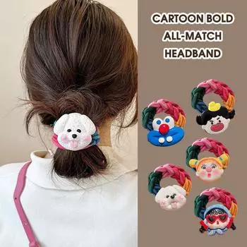 Мультяшная кукла маленькая девочка держатель для хвостика милые волосы изысканные резинки для волос дети Cre T0J6 Cool girl-One size