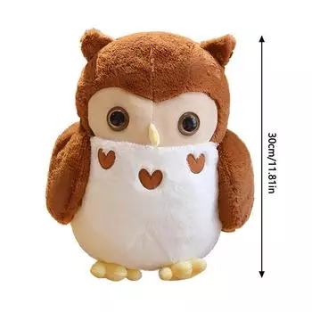 Мультяшная кукла-сова, милая плюшевая игрушка-животное, мягкая кукла-сова для пары, украшение для дома для девочек, подарки на день рождения белый