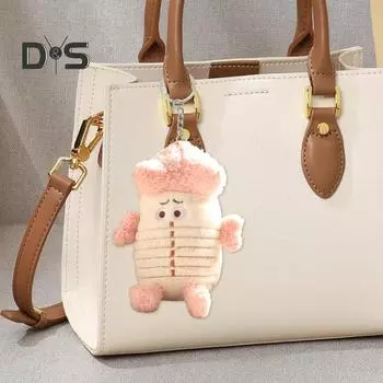 Мультяшная кукла в форме башни для девочек и мальчиков, плюшевая кукла, брелок, рюкзак, автомобильный кулон, мягкая игрушка, брелок, сумка, аксессуары розовый