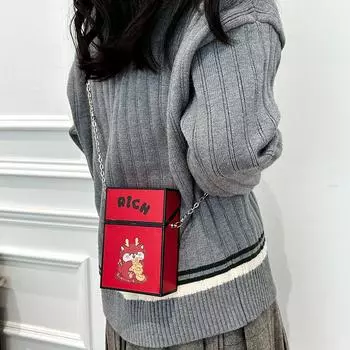 Мультяшная квадратная сумка 2024 года, зимняя новая сумка, женская модная простая сумка через плечо, повседневная милая сумка-мессенджер