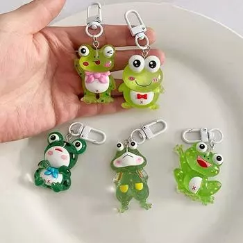 Мультяшная лягушка, лягушка, кулон, лягушка, резиновая подвеска, лягушка, брелок, автомобильный ключ, кулон E