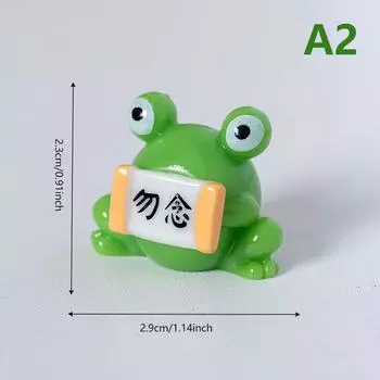 Мультяшная лягушка, миниатюрная статуэтка, поделки из смолы, статуэтка лягушки, симпатичное настольное украшение, подарок на вечеринку