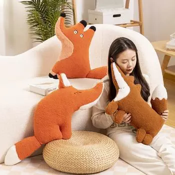 Мультяшная маленькая лиса плюшевая игрушка домашняя подушка комфортная подушка компаньон спящая кукла тряпичная кукла милый подарок Small (see details for size) 0.3kg