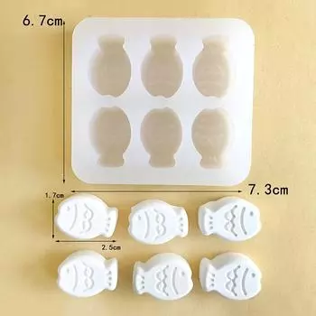 Мультяшная маленькая рыбка Snapper жареный торт Grinder запеченный силиконовый рисовый пирог форма для мыла гипсовая ароматерапия as the picture