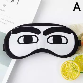 Мультяшная маска для сна на глаза Милая забавная аниме маска для глаз Маска для сна Повязка для глаз Повязки на глаза Средства для сна Путешествия Отдых Патч для глаз