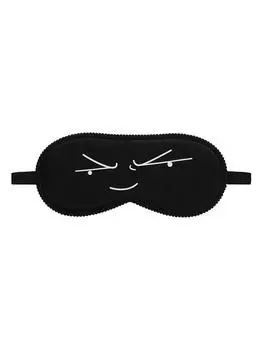 Мультяшная маска для сна на глаза Милая черная маска для сна для отдыха в путешествии