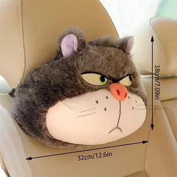Мультяшная милая кошка, плюшевая кукла, подушка для шеи, подголовник, аниме, личность и креативность, плюшевый чехол для ремня безопасности