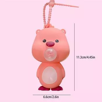 Мультяшная милая кукла-бобёр с петлёй, сжимающая и выдувающая пузырьки, брелок для ключей, сумка, кулон, декомпрессионные игрушки, брелок для автомобиля, подвесные украшения, подарки