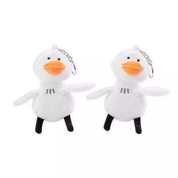 Мультяшная милая кукла-утка брелок для ключей автомобильная сумка аксессуар милый плюшевый парный брелок