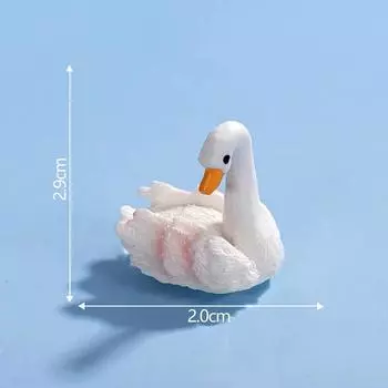 Мультяшная милая модель гуся из смолы лебедя миниатюрная фигурка украшения для автомобиля поделки креативные украшения для дома своими руками аксессуары подарки