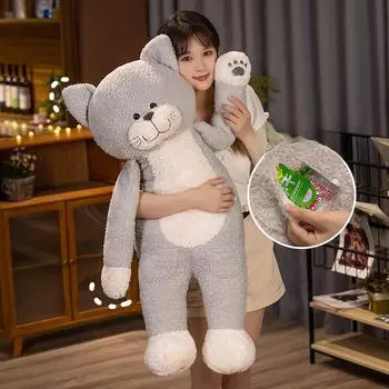 Мультяшная милая плюшевая игрушка кот Чами, кукла кота Джимми в качестве подушки для сна для девочек 40cm 0.2kg