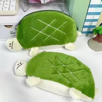 Мультяшная милая сумка-карандаш с черепахой, большой вместительный пенал, креативный пенал, школьные принадлежности, многофункциональная сумка для хранения