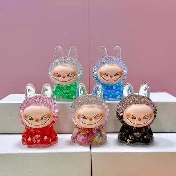 Мультяшная мини-фигурка Лабубу, микро-ландшафтное украшение, креативные аксессуары для домашнего декора своими руками, кавайные маленькие украшения, подарки фиолетовый