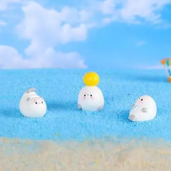 Мультяшная мини-фигурка тюленя, украшение, миниатюрный ландшафтный орнамент, креативное милое украшение для дома своими руками, поделки, подарки