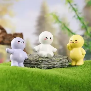 Мультяшная мини-кукла, миниатюрная фигурка, милый креативный маленький орнамент, кавайный настольный DIY-украшение для дома, детские аксессуары, подарки