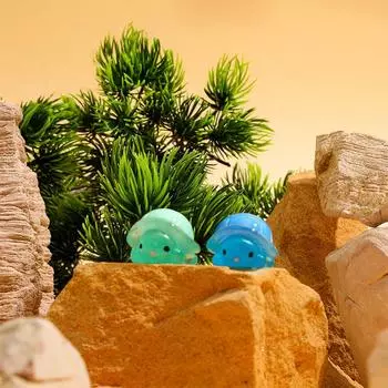 Мультяшная мини-светящаяся уменьшающаяся черепаха из смолы миниатюрная фигурка орнамент микро-ландшафтное украшение своими руками домашний настольный подарок A1