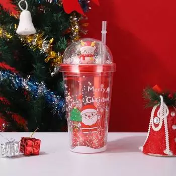 Мультяшная модная соломенная чашка, летняя холодная чашка для кофе, креативная корейская версия, милая чашка для питья с котом, парная чашка, студенческая чашка 401-500ml