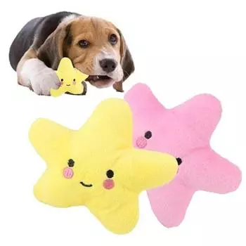 Мультяшная морская звезда для щенка, плюшевая, пищащая, флисовая игрушка для домашних животных, популярные игрушки, жевательные игрушки для собак, товары для животных розовый