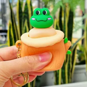 Мультяшная мультяшная кукла-фиджет мягкая игрушка-щипок брелок интересная игрушка-животное для детей зелёный