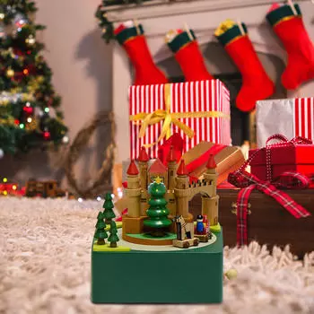 Мультяшная музыкальная шкатулка из дерева, настольное украшение для выпускных вечеров Green Castle