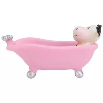 Мультяшная мыльница для ванны, милый цветочный горшок, форма коровы, дренажный держатель, портативные дорожные аксессуары для ванной комнаты, предметы первой необходимости для дома