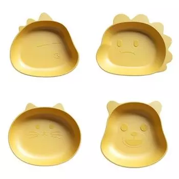 Мультяшная настольная тарелка-вертел, антикапельная фруктовая тарелка, креативная тарелка в форме динозавра, медведя, кошки, фруктовая закуска, обеденная тарелка