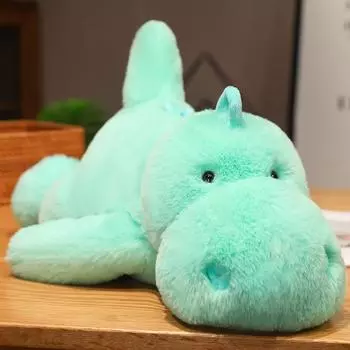 Мультяшная однотонная кукла-динозавр, креативная детская игрушка, плюшевая кукла, подарок на день рождения 45Cm