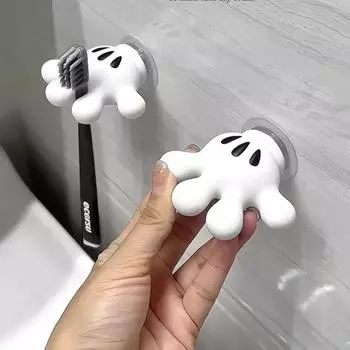 Мультяшная пальма присоска ванная влагостойкая зубная щетка полотенцесушитель многофункциональный крючок для хранения кабеля данных 1PCS белый