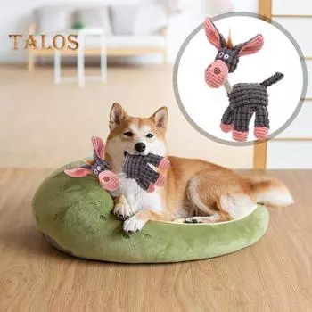 Мультяшная пищащая игрушка для собак, очаровательный внешний вид, износостойкая, снимает беспокойство, чистит зубы, прорезывает зубы, жевательная игрушка для щенков серый