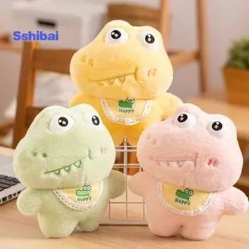 Мультяшная плюшевая игрушка-крокодил, милая мягкая пушистая ПП-хлопковая плюшевая игрушка, детская комфортная кукла, украшение для дома, подарок на день рождения подруге зелёный