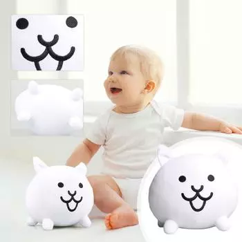 Мультяшная плюшевая игрушка Мягкая плюшевая игрушка, Милая плюшевая игрушка One Size белый