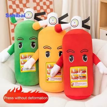 Мультяшная плюшевая игрушка-огнетушитель - подушка для шеи и спины - мягкая игрушка-кукла S красный