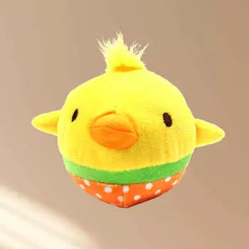 Мультяшная плюшевая игрушка, пищащая, милая, яркие цвета, мягкая, приятная для кожи, мягкая игрушка для новорожденных, для спальни, кроватки, цыпленок