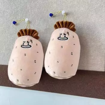 Мультяшная плюшевая кукла, милая уродливая подвеска с корнем лотоса, украшение из мягкого хлопка, мягкие растения, кукла, подвеска на рюкзак розовый