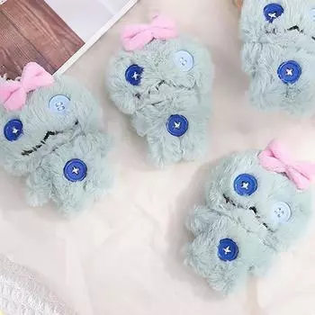 Мультяшная плюшевая кукла с бантом, игрушка, брелок, сумка, кулон с пуговицами, подарки своими руками, брелок, подвеска, милые милые плюшевые куклы, подвесные украшения