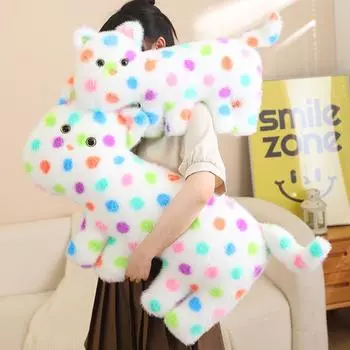 Мультяшная плюшевая кукла в виде кошки с волнистыми точками размером 50/70 см, объятия для сна, мягкая подушка для умиротворения, креативные забавные мягкие игрушки, подарки на день рождения 50cm