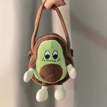 Мультяшная плюшевая сумка через плечо, женская сумка через плечо для