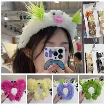 Мультяшная плюшевая уродливая кукла повязка на голову животное милая повязка на голову смешная плюшевая кукла обруч для волос косплей фиолетовый