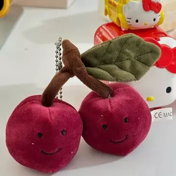 Мультяшная плюшевая вишня, подвеска, брелок для сумки, женская вишня, симпатичная сумка, украшения, аксессуары, рюкзак, украшения, подарки