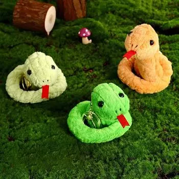 Мультяшная плюшевая змея со знаком зодиака, плюшевая подвеска, мягкая кукла, китайский Новый год, талисман на удачу, подарки для детей A