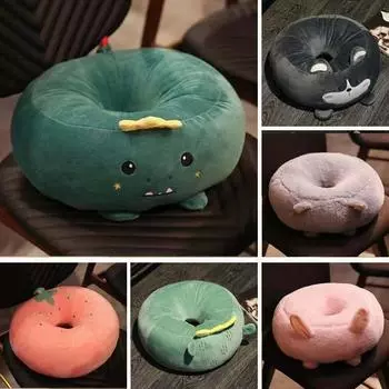 Мультяшная подушка, плюшевая подушка, диван, стул, декоративная подушка для сиденья, милая мягкая набивная подушка для пола, подушечка для ягодиц, офисные куклы для сна 38x38cm