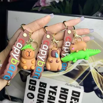 Мультяшная подвеска Capybara из ПВХ, имитация брелока Capybara, милый брелок Capybara, изысканный рюкзак, украшения, аксессуары, подарки