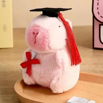 Мультяшная подвеска в виде капибары, плюшевая игрушка, кукла, сумка, подвесное украшение, милый брелок-украшение Капила розовый