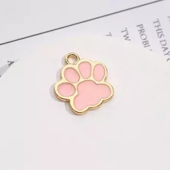 Мультяшная подвеска в виде кошачьей лапки из цинкового сплава, сделай сам, аксессуары для волос, аксессуары для ожерелья, подвеска для браслета розовый