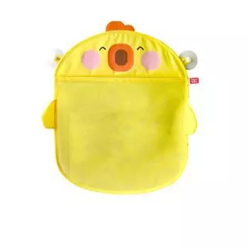 Мультяшная подвесная сетка водонепроницаемый дренаж большой емкости сетчатый органайзер для игрушек в ванной с присоской желтый