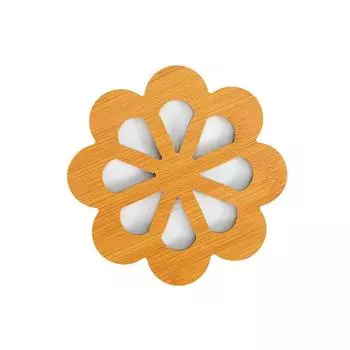 Мультяшная полая деревянная подставка под стакан кухонная утварь утолщенный антиожоговый теплоизоляционный коврик для еды нескользящий коврик для миски тарелки 14.5x14.5cm